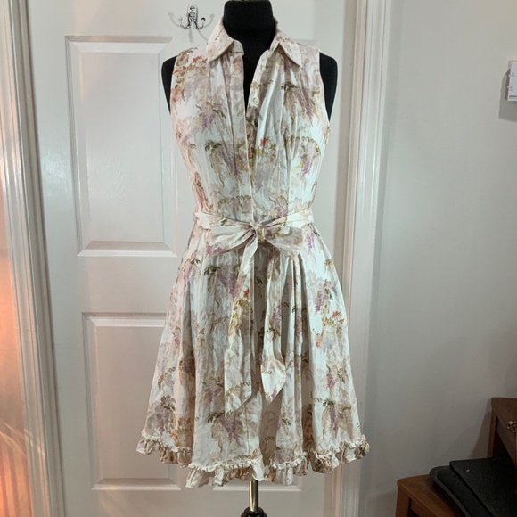 Alex Marie Floral Shift Button Front Sleeveless Tracey Dress Size 4 - Picture 10 of 10